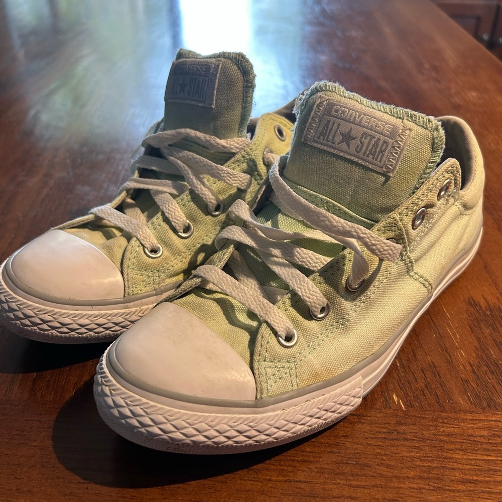 Converse Big Kids' Light Green Canvas Sneakers